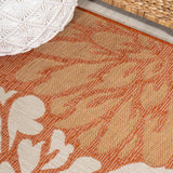 Garcia Modern Floral Textured Weave Indoor/outdoor Square Rug