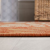 Garcia Modern Floral Textured Weave Indoor/outdoor Round Rug