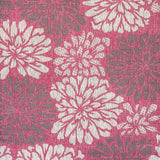 Garcia Modern Floral Textured Weave Indoor/outdoor Square Rug