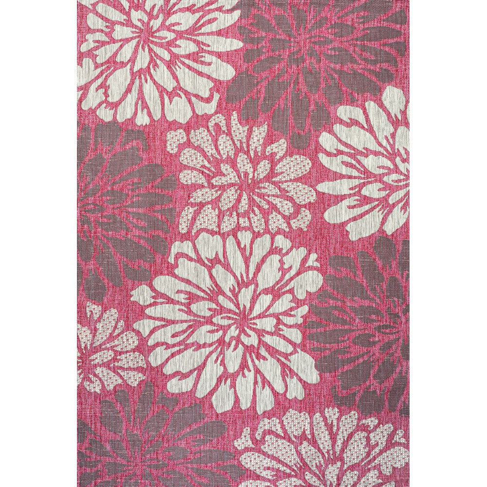 Garcia Modern Floral Textured Weave Indoor/outdoor Area Rug