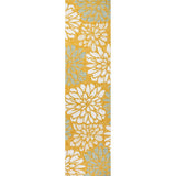 Garcia Modern Floral Textured Weave Indoor/outdoor Runner Rug