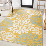 Garcia Modern Floral Textured Weave Indoor/outdoor Area Rug
