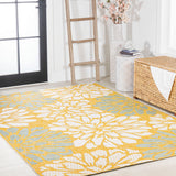 Garcia Modern Floral Textured Weave Indoor/outdoor Area Rug