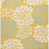 Garcia Modern Floral Textured Weave Indoor/outdoor Square Rug