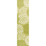 Garcia Modern Floral Textured Weave Indoor/outdoor Runner Rug