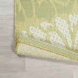 Garcia Modern Floral Textured Weave Indoor/outdoor Runner Rug