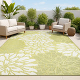 Garcia Modern Floral Textured Weave Indoor/outdoor Area Rug
