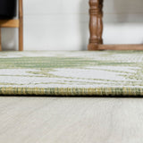 Garcia Modern Floral Textured Weave Indoor/outdoor Square Rug