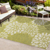 Garcia Modern Floral Textured Weave Indoor/outdoor Area Rug
