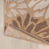 Garcia Modern Floral Textured Weave Indoor/outdoor Octagon Rug