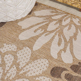 Garcia Modern Floral Textured Weave Indoor/outdoor Octagon Rug