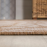 Garcia Modern Floral Textured Weave Indoor/outdoor Octagon Rug