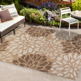 Garcia Modern Floral Textured Weave Indoor/outdoor Area Rug
