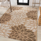 Garcia Modern Floral Textured Weave Indoor/outdoor Area Rug