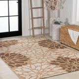 Garcia Modern Floral Textured Weave Indoor/outdoor Area Rug