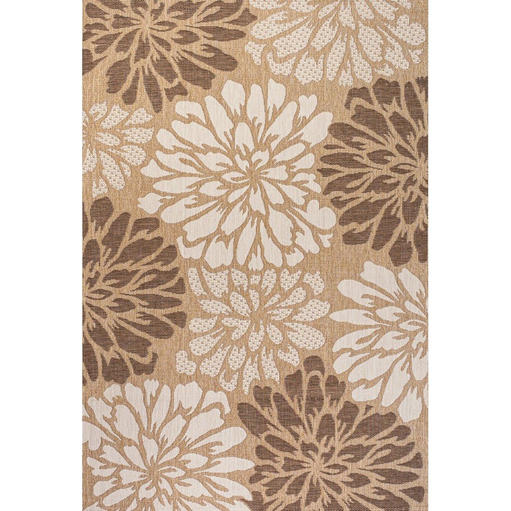 Garcia Modern Floral Textured Weave Indoor/outdoor Area Rug