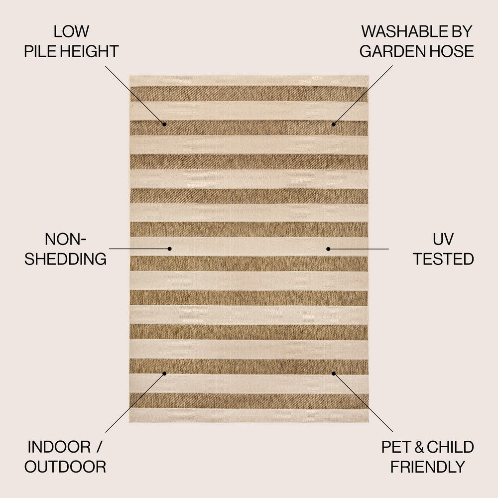 Rowena wide Stripe Indoor/outdoor Area Rug