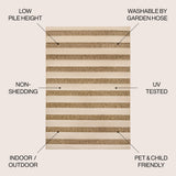 Rowena wide Stripe Indoor/outdoor Area Rug