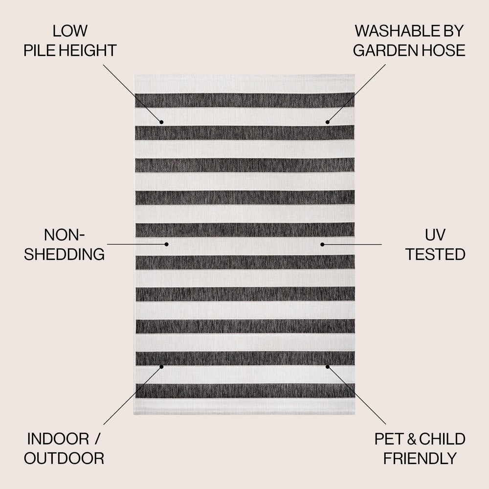 Rowena wide Stripe Indoor/outdoor Area Rug