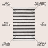 Rowena wide Stripe Indoor/outdoor Area Rug