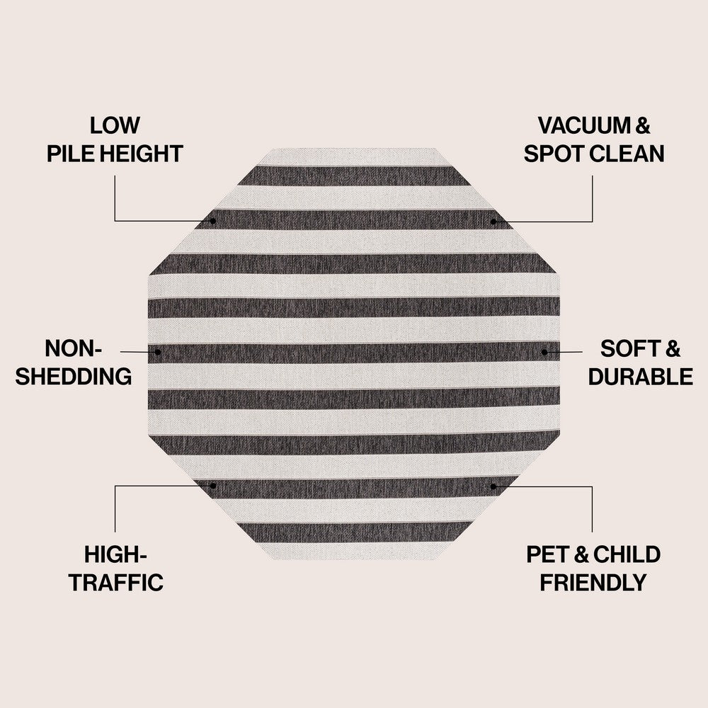 Rowena wide Stripe Indoor/outdoor Area Rug
