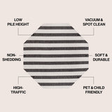 Rowena wide Stripe Indoor/outdoor Area Rug