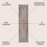 Mcdaniel ornate Medallion Indoor/outdoor Area Rug