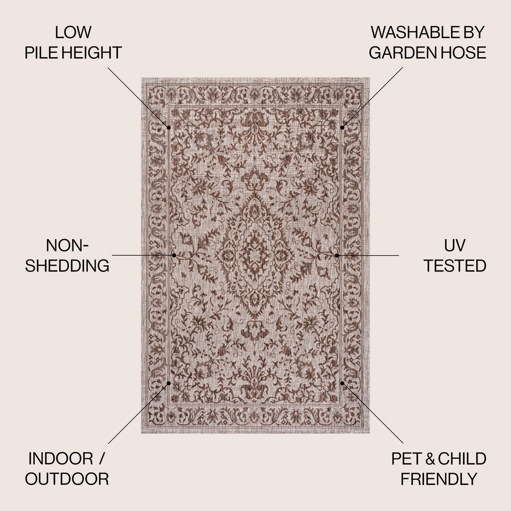 Mcdaniel ornate Medallion Indoor/outdoor Area Rug