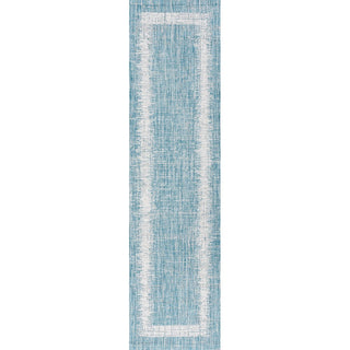 Yangtze Scandi Minimalist Border Indoor/Outdoor Area Rug