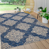 Yamuna Tuscany Ornate Medallions Indoor/Outdoor Area Rug