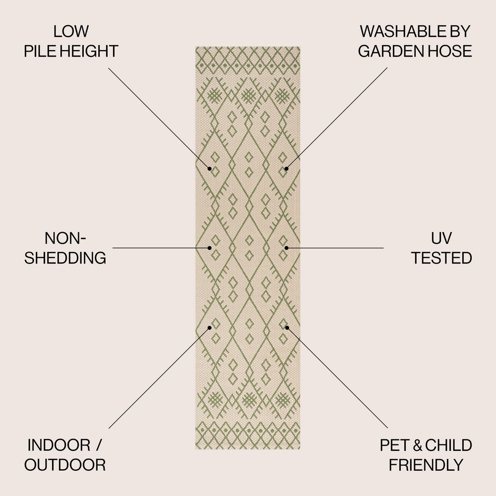 Parana Boho Moroccan Indoor/Outdoor Area Rug