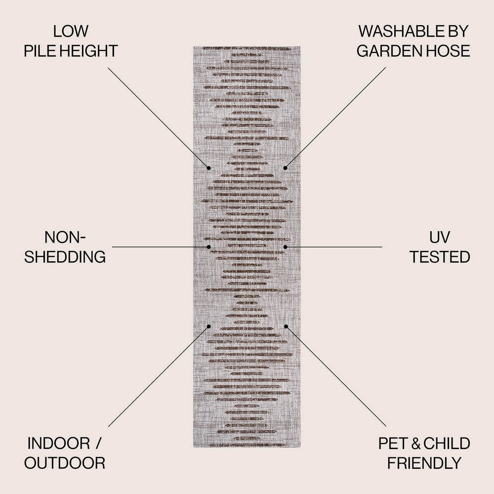 Lamego Zolak Berber Stripe Geometric Indoor/Outdoor Area Rug
