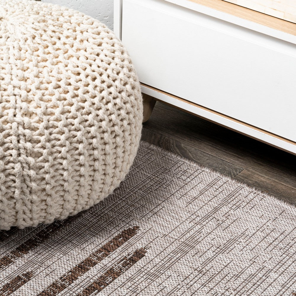 Lamego Zolak Berber Stripe Geometric Indoor/Outdoor Area Rug