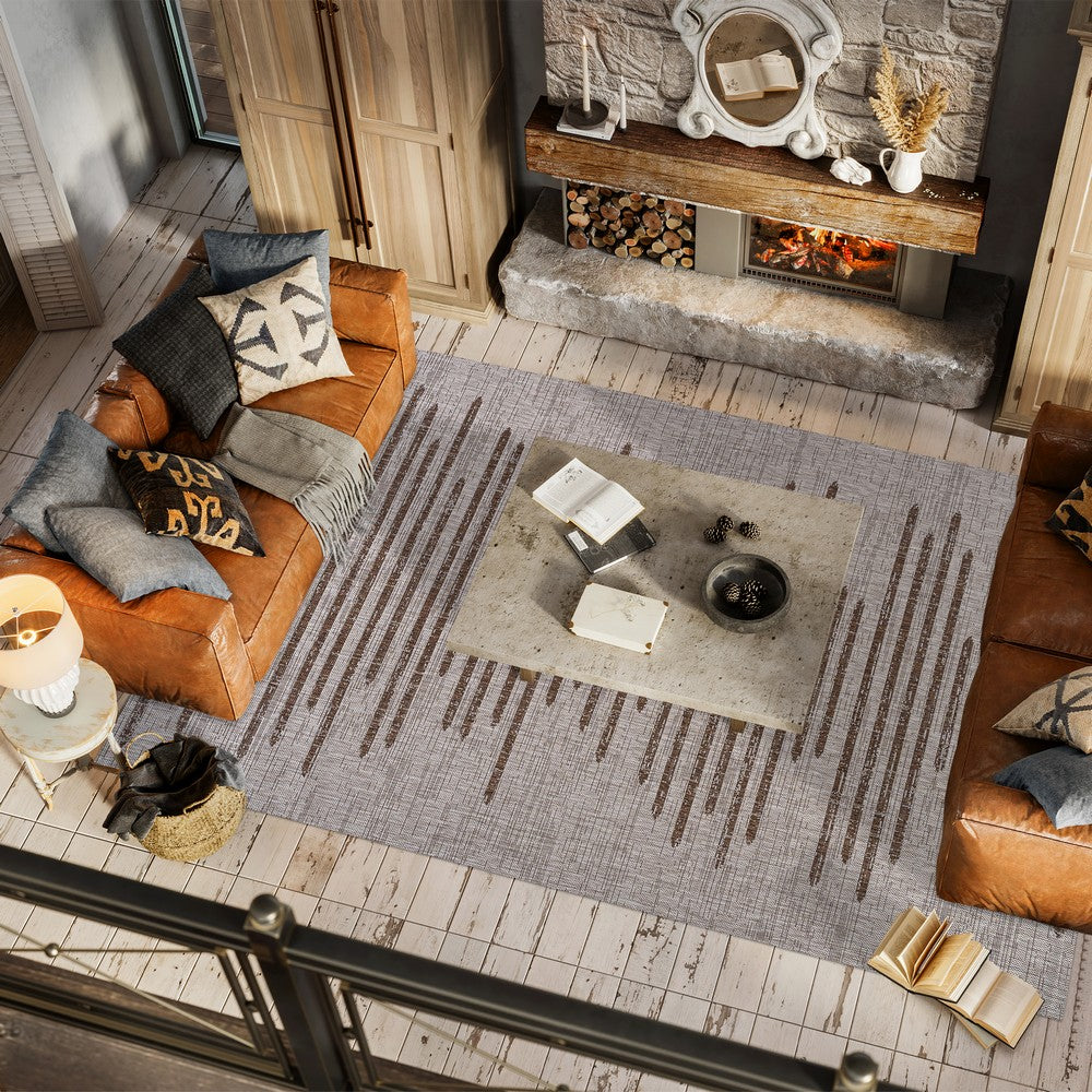 Lamego Zolak Berber Stripe Geometric Indoor/Outdoor Area Rug