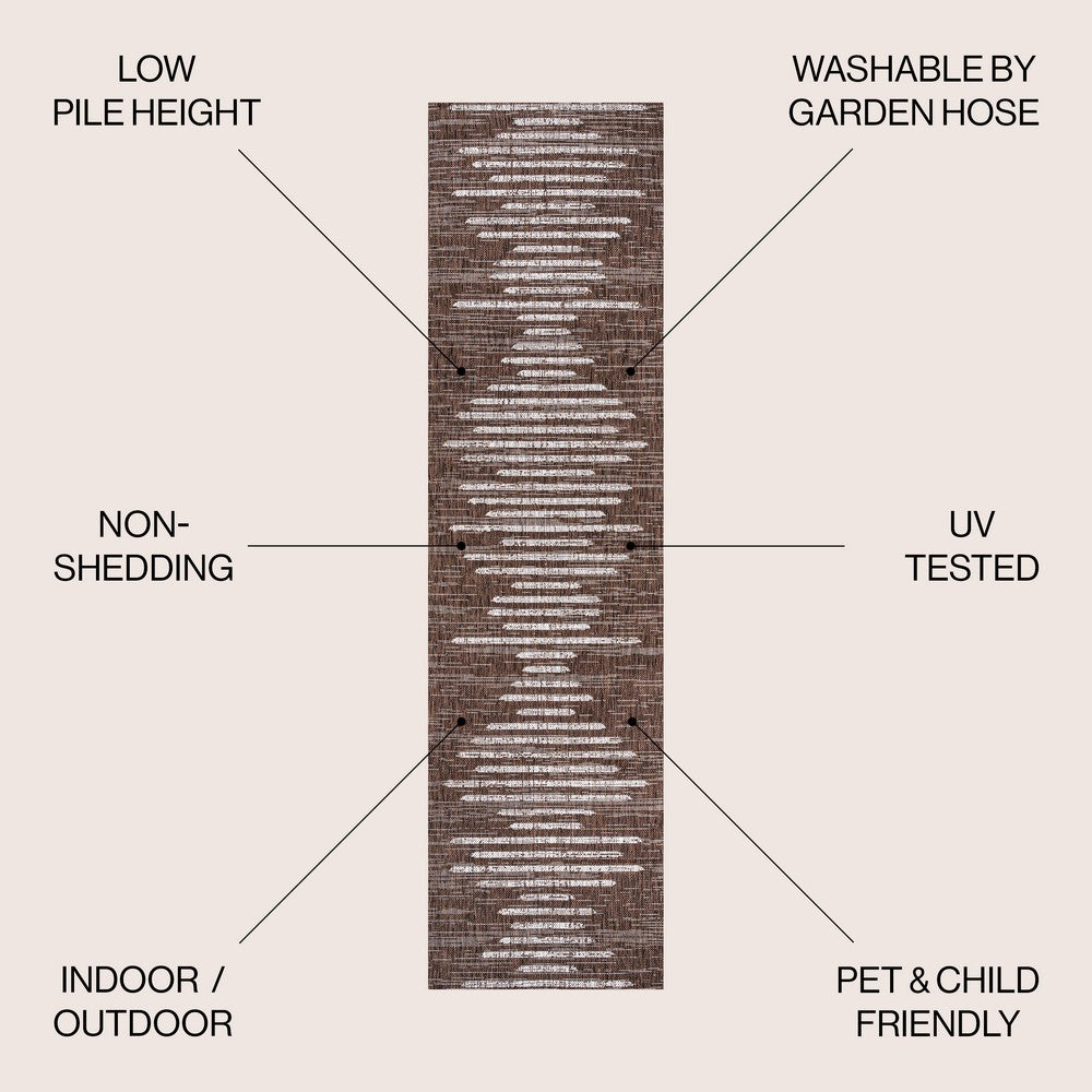Lamego Zolak Berber Stripe Geometric Indoor/Outdoor Area Rug