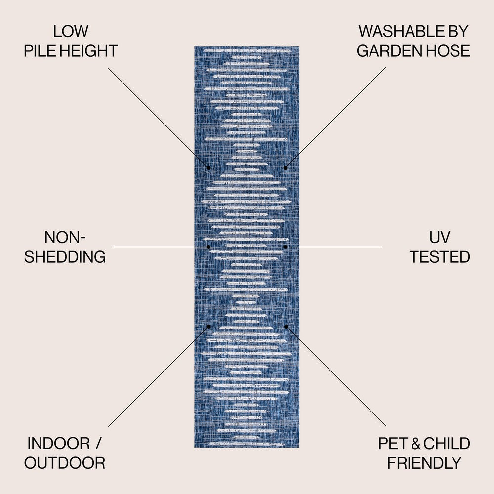 Lamego Zolak Berber Stripe Geometric Indoor/Outdoor Area Rug