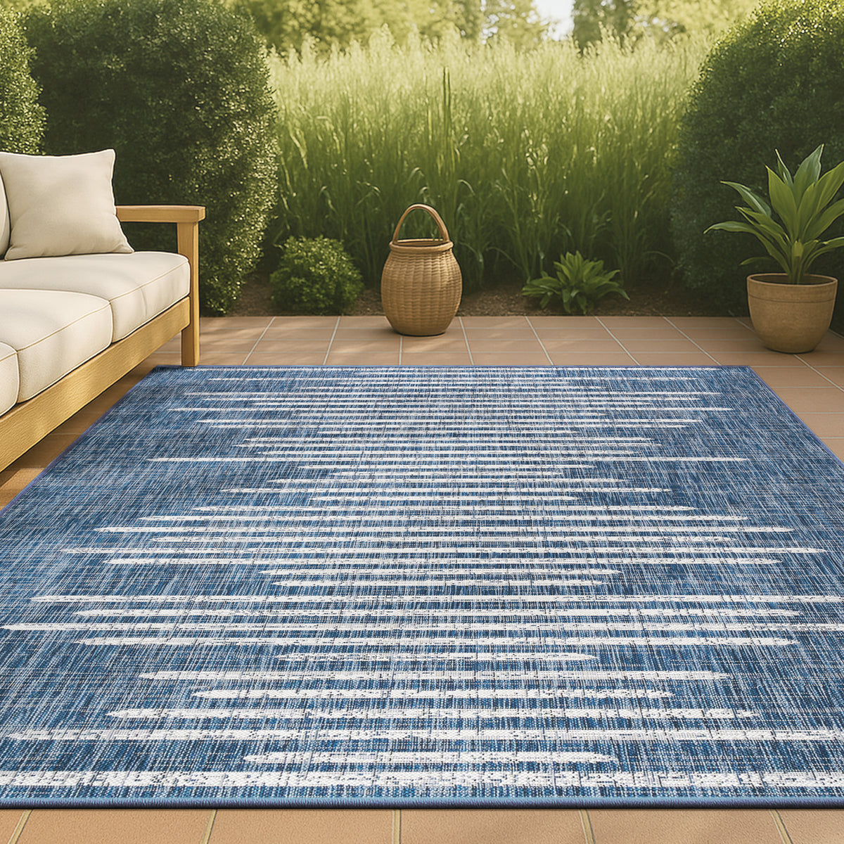 Lamego Zolak Berber Stripe Geometric Indoor/Outdoor Area Rug