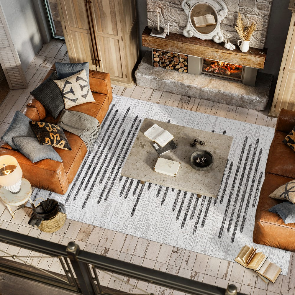 Lamego Zolak Berber Stripe Geometric Indoor/Outdoor Area Rug
