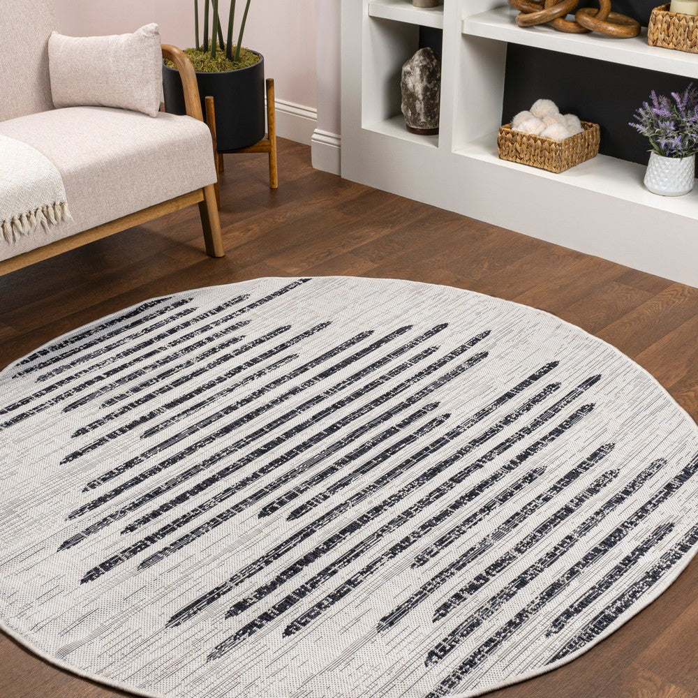 Lamego Zolak Berber Stripe Geometric Indoor/Outdoor Area Rug