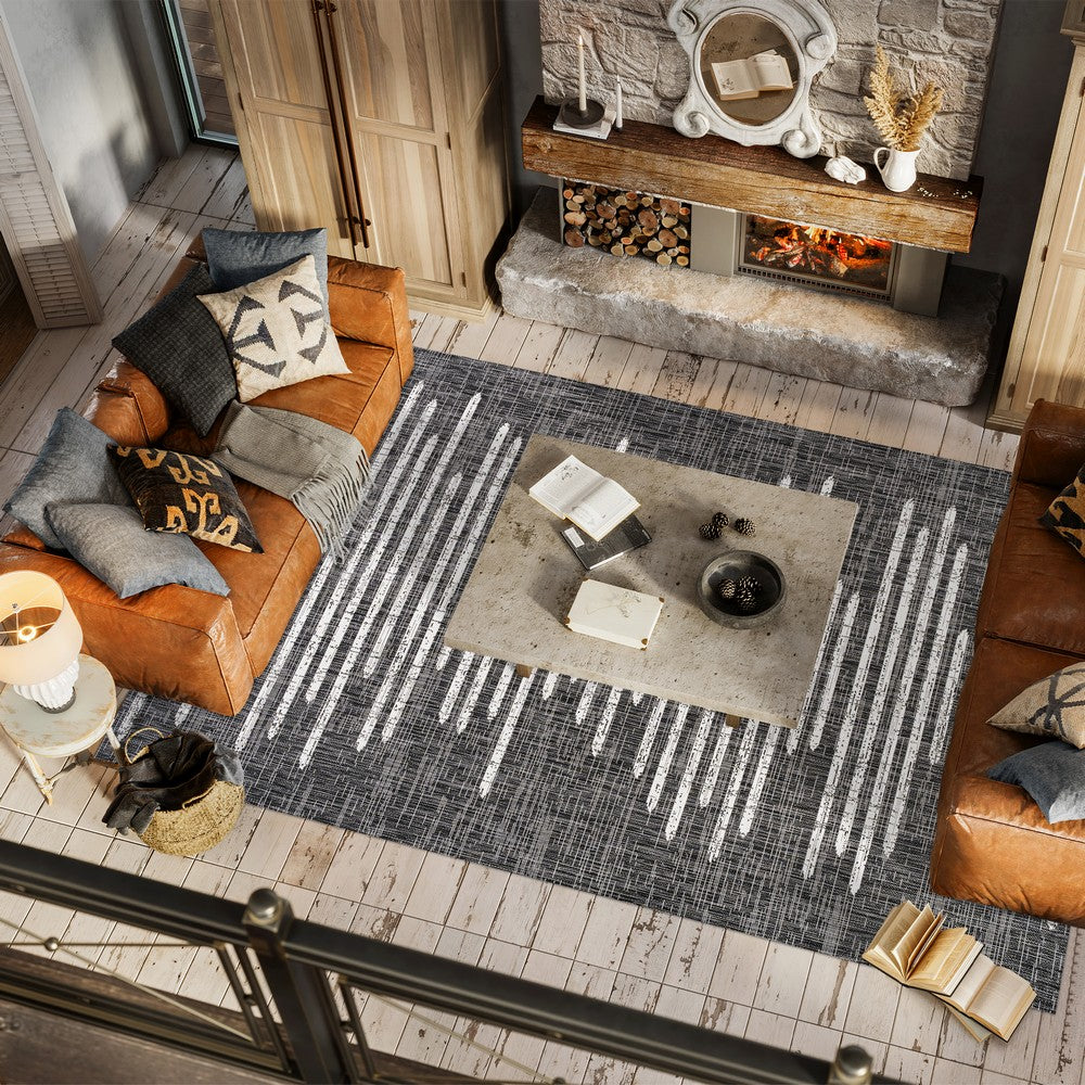 Lamego Zolak Berber Stripe Geometric Indoor/Outdoor Area Rug