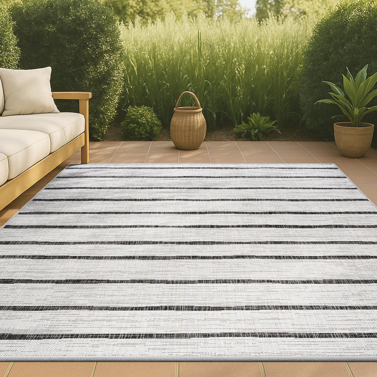 Lagos Colonia Berber Stripe Indoor/Outdoor Area Rug