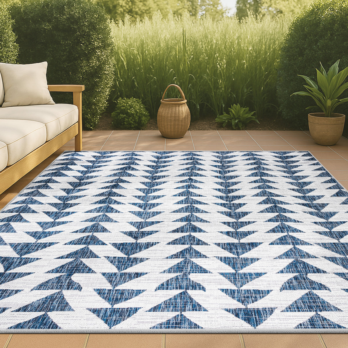 Lourosa Andratx Modern Tribal Geometric Indoor/Outdoor Area Rug