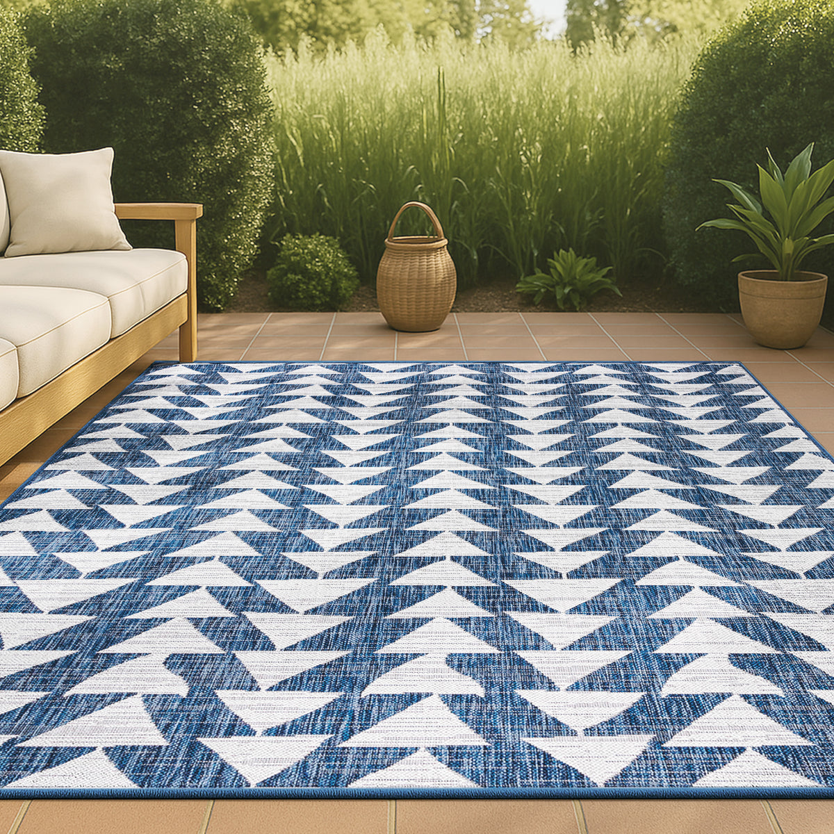 Lourosa Andratx Modern Tribal Geometric Indoor/Outdoor Area Rug