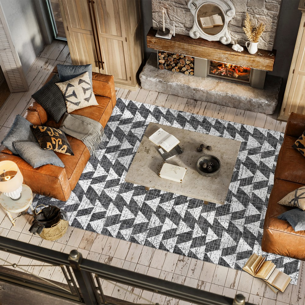 Lourosa Andratx Modern Tribal Geometric Indoor/Outdoor Area Rug