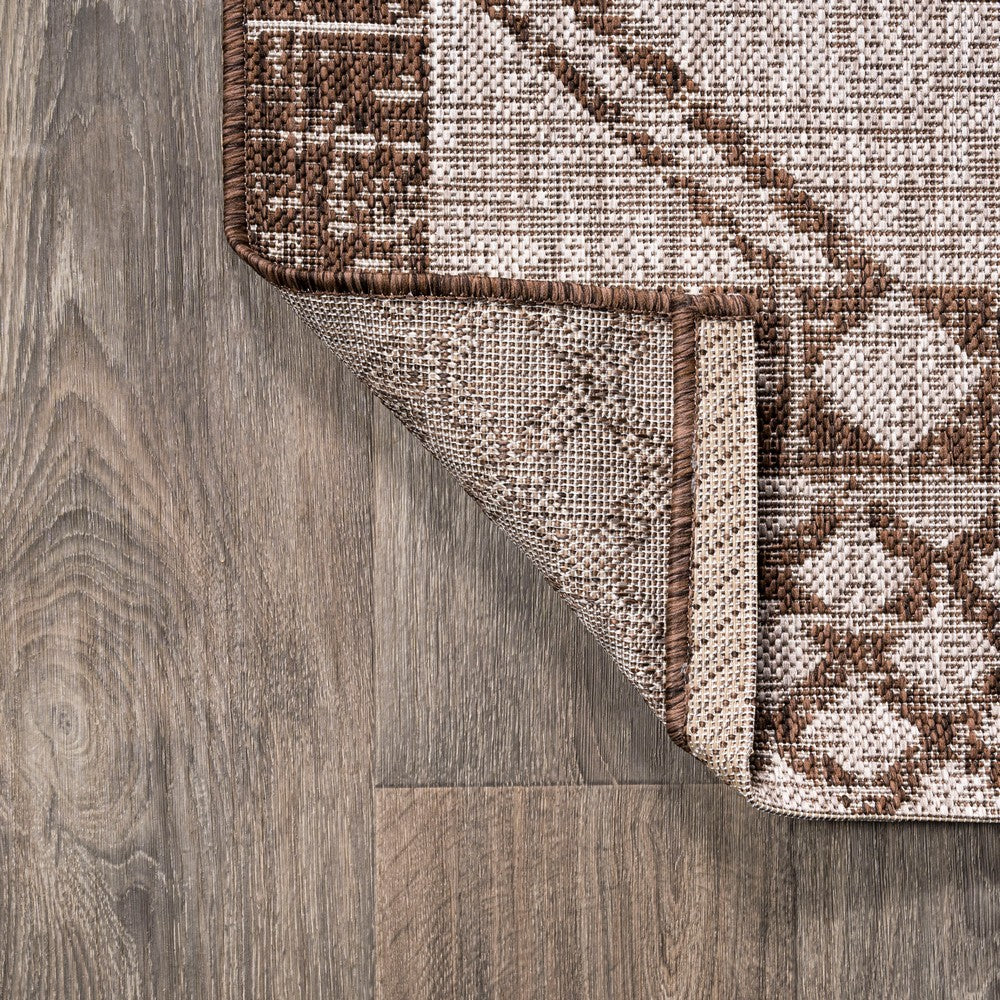 Faro Marokko Diamond Tribal Medallion Indoor/Outdoor Area Rug
