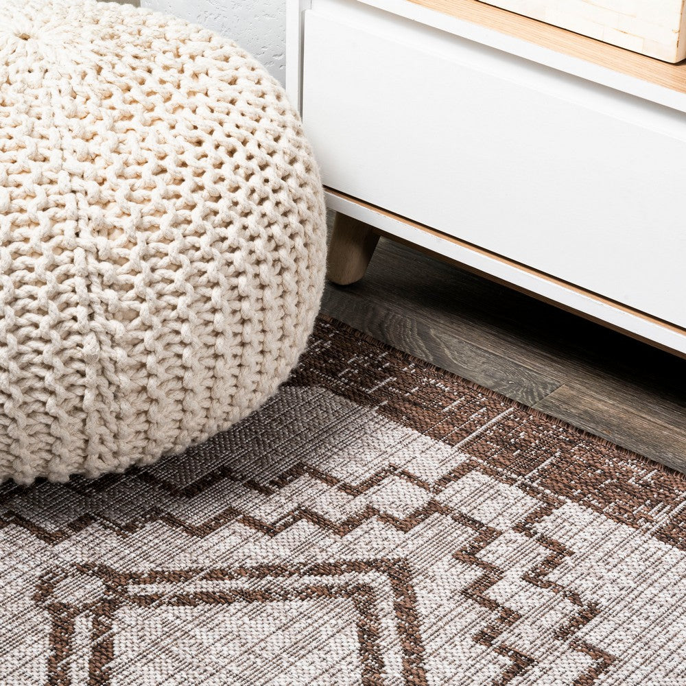 Faro Marokko Diamond Tribal Medallion Indoor/Outdoor Area Rug