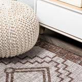 Faro Marokko Diamond Tribal Medallion Indoor/Outdoor Area Rug
