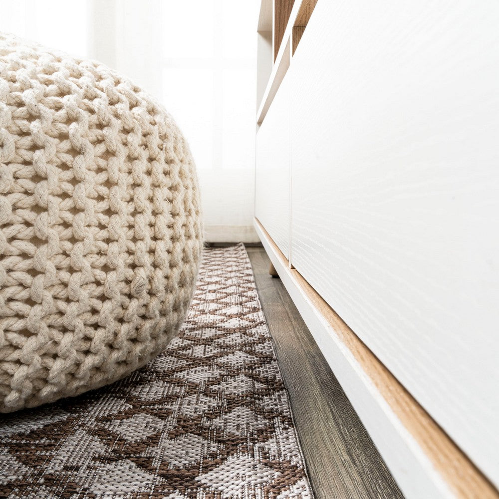 Faro Marokko Diamond Tribal Medallion Indoor/Outdoor Area Rug