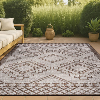 Faro Marokko Diamond Tribal Medallion Indoor/Outdoor Area Rug
