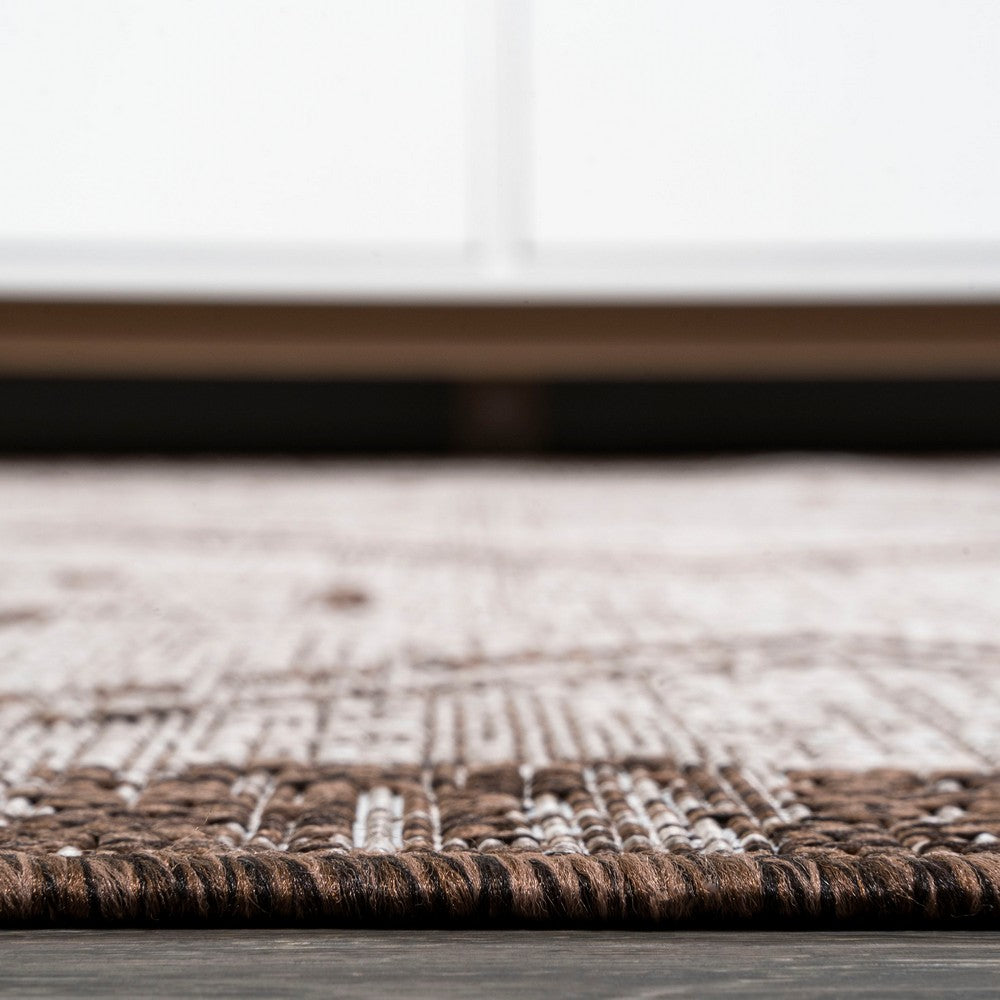Faro Marokko Diamond Tribal Medallion Indoor/Outdoor Area Rug